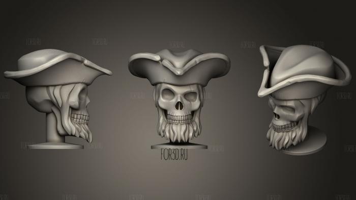 Pirate Skull stl model for CNC